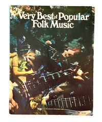 Very Best of Popular Folk Music Book 192 Pages Piano Sheet Music Lyrics Vintage