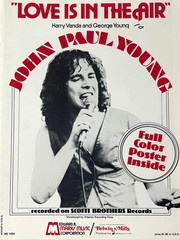 Sheet Music john paul young love is in the air with rare poster