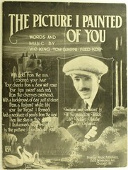1924 The Picture I Painted Of You W. Remington Welch Vintage Sheet Music M49