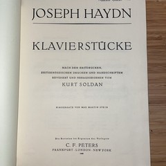 HAYDN Sheet Music Klavierstucke Piano Pieces Edition Peters Nr 4392 Urtext