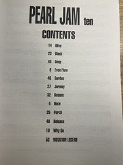 Pearl Jam, Ten, Bass Recorded Versions Songbook 1993