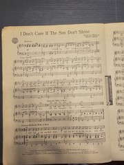 Vintage Sheet Music I DON&rsquo;T CARE IF THE SUN DON&rsquo;T SHINE Mack David 1959
