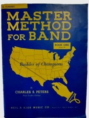 Clarinet B flat Master Method for Band Sheet Music Book 1 Charles S. Peters VG