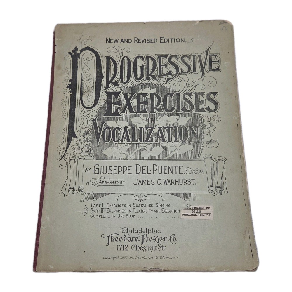 Antique sheet Musical Reference 1897 collectible paper ephemera Guide Song Book.
