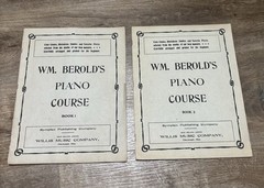 WM. Berold’s Piano Course Book 1 & 2, 1904-15 Vintage Sheet Music Instruction