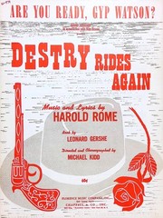Are You Ready Gyp Watson Sheet Music Destry Rides Again Harold Rome 1959 Musical