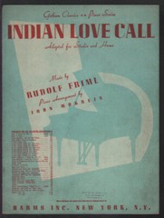 Indian Love Call FRIML 1939 Gotham Classic Piano Solo Vintage Sheet Music