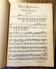 Antique Sheet Music Book D.F.S. Auber: Fra Diavolo Piano G. Ricordi & C. Italy