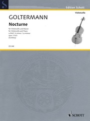 Goltermann Nocturne in A Minor Op 115/3 Cello Piano Sheet Music Schott Book