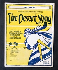 1924 Sheet Music One Alone Romantic Operetta from The Desert Song Antique Vtg