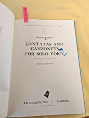 Giovanni Legrenzi Cantatas and Canzonets for Solo Voice Part I – Alto/Bass
