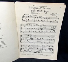 The Magic of Your Voice Sheet Music 1918 Piano Voice Antique US Seller us