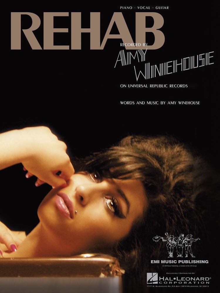 Rehab Song by Amy Winehouse for Piano Vocal Sheet Music Guitar Chords Lyrics