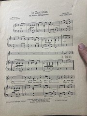 1904 11×14 Ragtime Exotic Sheet Music ‘in Zanzibar’ by Cobb & Edwards