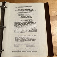 The Tune Book Songs by Yohann Anderson Compiled by Songs and Creations Inc, 1987
