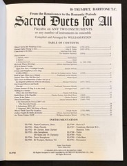 Sacred Duets for All Bb Trumpet Baritone Sheet Music William Ryden Ensemble Book