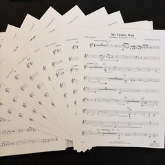 My Victory Won Todd Stalter Concert Band Complete Set Score Parts Grade 3.5