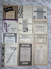 Genuine Vintage Choral Sheet Music Book Lot of 14 Musical Choir Ephemera Lot