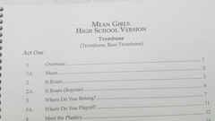Mean Girls-High School Version Musical Score -Trombone