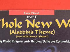 A Whole New World Sheet Music Duet Piano Guitar Vocals Walt Disney Aladdin Theme