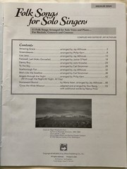 Folk Songs for Solo Singers Vols 1 & 2 Medium High Voice SC Jay Althouse No CD