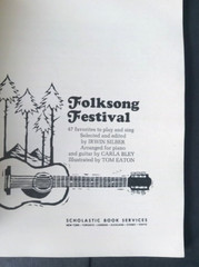 Vintage 1967 Folksong Festival Music Book for Piano & Guitar 47 Songs Softcover