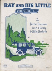 Ray And His Little CHEVROLET 1924 ANTIQUE AUTO Sheet Music!