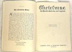 1948 Christmas Its Carols Customs and Legends R. Heller 112p Music 70 carols Vtg