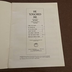 Bill Gaither HE TOUCHED ME 1968 Song Book for Organ