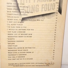 Vintage WWII Era 1943 All Time Hit Parade Song Folio Sheet Music Book 24 Songs