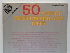 50 Adult Contemporary Hits Songbook Warner Bros Piano Voice Guitar Vintage