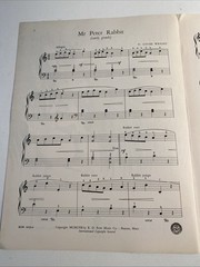 Mr Peter Rabbit for Piano by N.Louise Wright 1957 Sheet Music