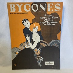 Bygones 1924 Vintage Sheet Music Art Deco Cover Harry Kerr Abrahamson Warner