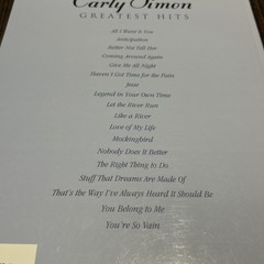 Carly Simon Greatest Hits 1988 Sheet Music Guitar Piano Lyrics Songbook