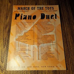 March of the Toys Piano Duet Sheet Music Victor Herbert Witmark