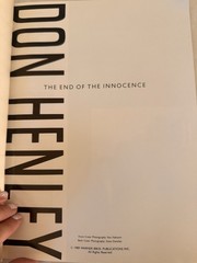 Don Henley Songbook The End Of The Innocence 1989 Warner Bros Piano Guitar VGC