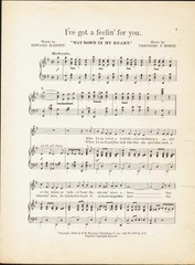 I&rsquo;ve Got A Feelin&rsquo; For You 1904 STELLA WILEY Black Entertainer Sheet Music!