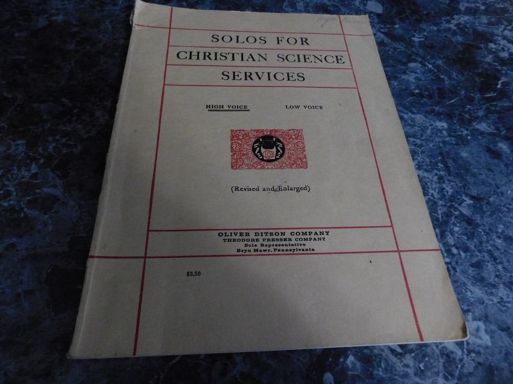 Solos for the Christian Science Services High Voice