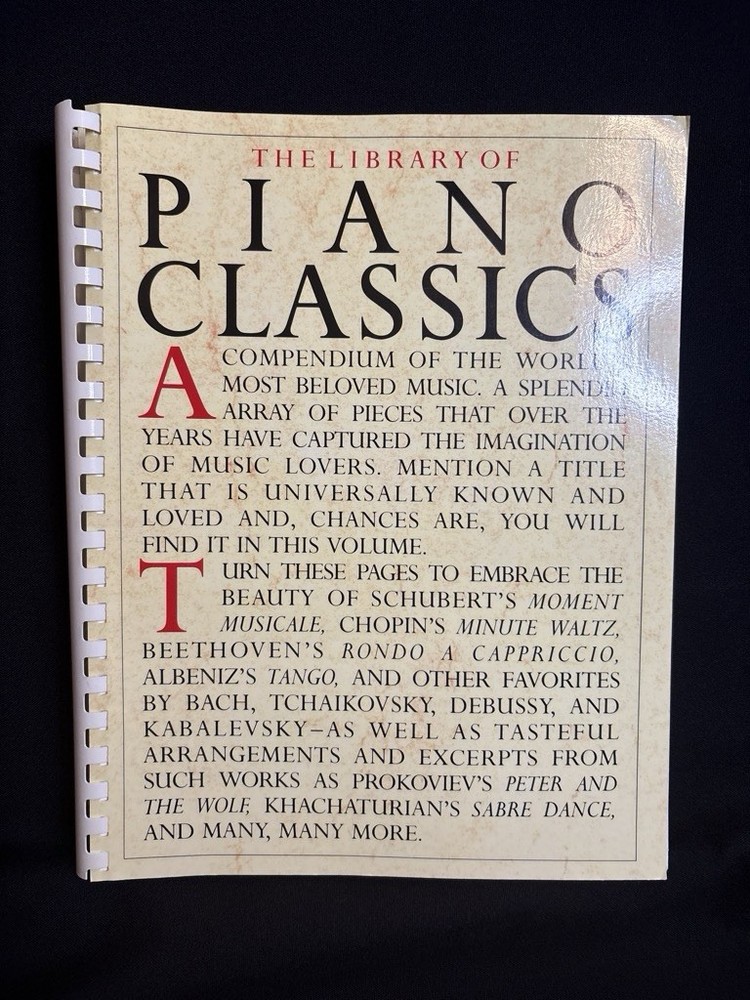 New Amsco The Library of Piano Classics Piano Sheet Music Classical Solo