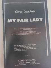 EUC Vintage 1956 My Fair Lady Chorus & Vocal Parts Tams Witmark Music Library