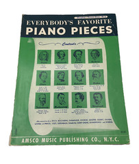 Vintage 1933 Amsco Everybody’s Favorite Piano Pieces Sheet Music Book