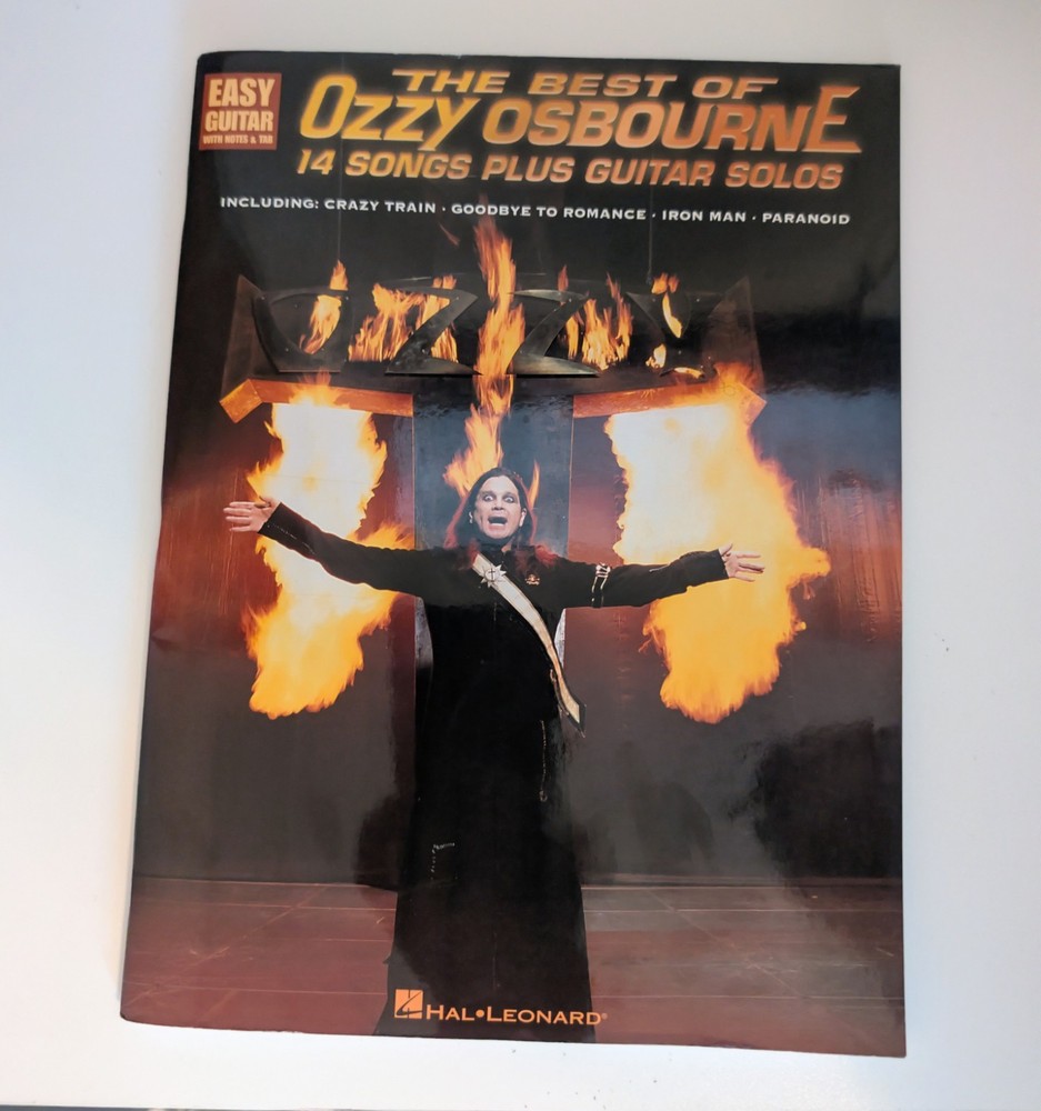BEST OF OZZY OSBOURNE 14 songs plus guitar solos songbook EASY GUITAR Notes &Tab