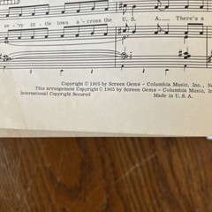 Hollywood Song Book No 1 – 1960&rsquo;s Piano Vocal Organ Guitar Lyrics