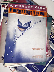 Sheet Music Lot of 80+Vintage Colorful Photos for Framing 1920s-50s, most 1940s