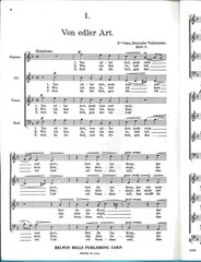BRAHMS: 14 German Folk Songs for SATB Voices – Kalmus – German