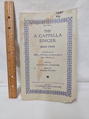 The A Cappella Singer Mixed Voices Collection 1964 Vintage Choral Music Book.