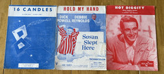 Mixed Lot of 60 Vintage 1950&rsquo;s-1960&rsquo;s Piano Vocal Sheet Music. Folk, Pop, Etc.