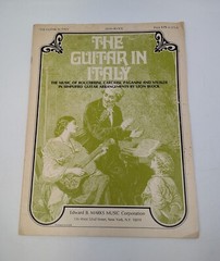 The Guitar in Italy for Classical Guitar Sheet Music Book (1970s)