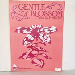 Vintage 1989 Gentle Blossom Piano Solo Sheet Music by Alfred Cahn