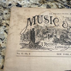 Music & Drama Vol II No. 9 New York, June 3, 1882 32 Pages – 11×16”